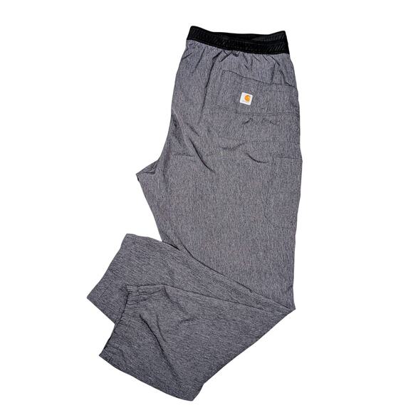 Carhartt Force Twill Straight Leg Srub Pants Mens 2XL Charcoal Gray Cargo C55106 - Picture 1 of 12